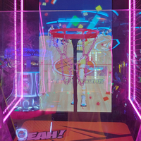 JiSun Machine de jeu d'arcade de basket-ball de rue en métal et acrylique de haute qualité, prend en charge le jeu en ligne, garantie d'un an