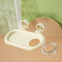 Accessoire de cage pour petit animal de support de perchoir d'oiseau en plastique naturel écologique avec l'emballage de boîte de palette de plateau