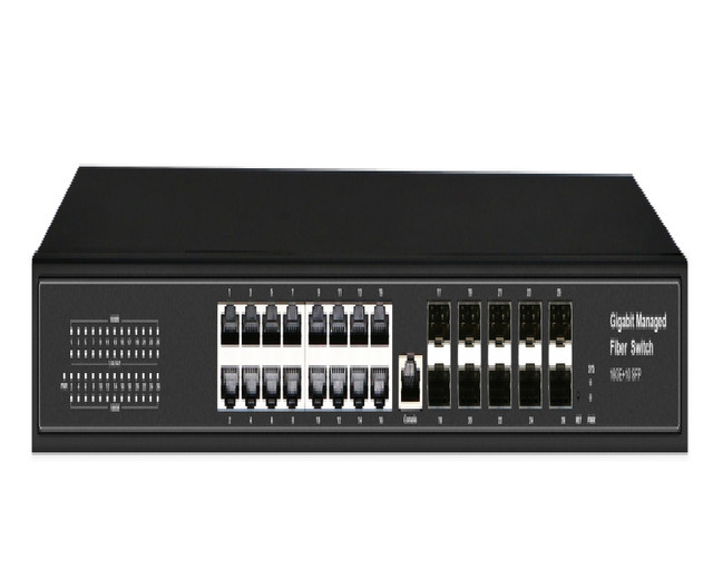 CLI Telnet Web SSH QoS IGMP Spanning Tree Manageable VLAN 10 Port Fiber Optical Sfp 16 Port Gigabit L2 Managed Switch