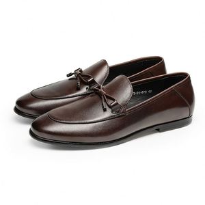 Mocasines de Cuero Hechos a Mano para Hombre, Zapatos Casuales y de Negocios Cómodos, Personalizados, Sin Cordones, Transpirables e Impermeables, que Aumentan la Altura - Product Image 6