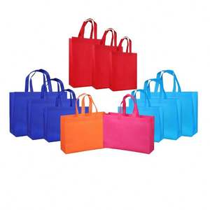 Support Logo and Image Custom Reusable Foldable Non-woven <b>Tote</b> <b>Bags</b> Garment Non Woven Shopping <b>Bag</b> With Handle - Product Image 2