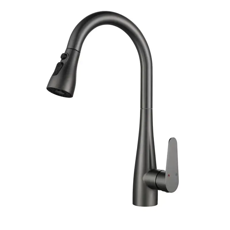 SMART 304 stainless steel hot and cold infrared sensing touch pulls out the spring kitchen faucet