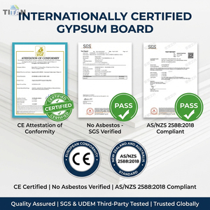 Panneau de Plâtre Hydrofuge <span class=keywords><strong>BA13</strong></span> pour Cloison Sèche - Product Image 2