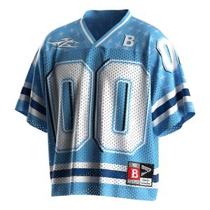 เสื้อฟุตบอลอเมริกันคลาสสิกพร้อมแถบเสื้อแบบย้อนยุค ระบายอากาศได้ดี เหมาะสำหรับสวมใส่ในวันแข่งขัน - Product Image 1