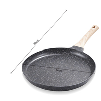 RAF R.5450 - Bandeja para hornear pizza grande de 24 cm con mango estilo madera, superficie antiadherente, apta para hornillos de gas, eléctricos, radiantes y vitrocerámicos