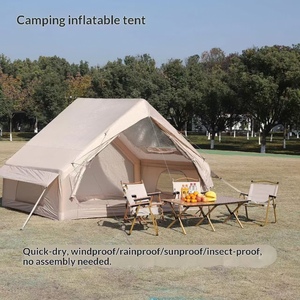 Tente de camping gonflable automatique 6,3 m² style maison de luxe, tente pneumatique en tissu Oxford imperméable 3000 mm pour le glamping familial - Product Image 3