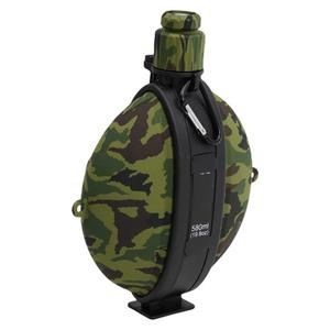 מכירה חמה 580 מ "ל הסוואה ניידת מזון כיתה סיליקון בקבוק מים מצפן בקבוק מים לשדות ספורט בחוץ - Product Image 3