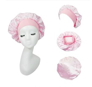 Gorro de Dormir de Satén Premium para Mujer, con Banda Elástica Extra Ancha, para Proteger el Cabello Rizado Natural, Ideal para Viajes y Ducha - Product Image 2