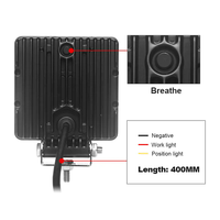 Projecteur de travail LED 4 pouces 56W avec DRL ambre 12-80V, faisceau large carré, lampe de conduite à puces 3030 pour chariot élévateur, tracteur, camion, SUV