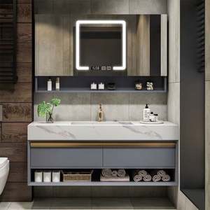 <b>Bathroom</b> Furniture Vanities with Top Pvc Powder Room Liquidation High End Modern Solid Wood Canada <b>Bathroom</b> Vanity - Product Image 5