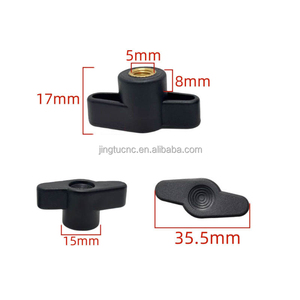 DIN934 M6 M5 M4-20นิ้ว M8เกลียวตัวเมียหมุนผ่านรูตาบอดลูกบิดพลาสติก Z T Butterfly T Wing - Product Image 3
