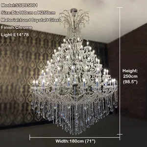 Hochzeits dekoration großer Kristall leuchter Luxus kerze Maria Theresa Kristall leuchter