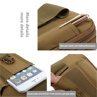 Sac Tactique à Bandoulière Unique pour Extérieur, Sacoche de Ceinture, Pochette Sécurité, Sac de Poitrine, Poche pour Gadgets, Holster Multifonction pour Téléphone Portable