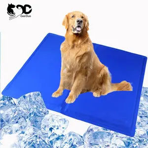 Geerduo-colchón de felpa para mascotas, colchoneta de verano con Material de Gel de refrigeración, segura y respetuosa con el medio ambiente, para dormir en hielo