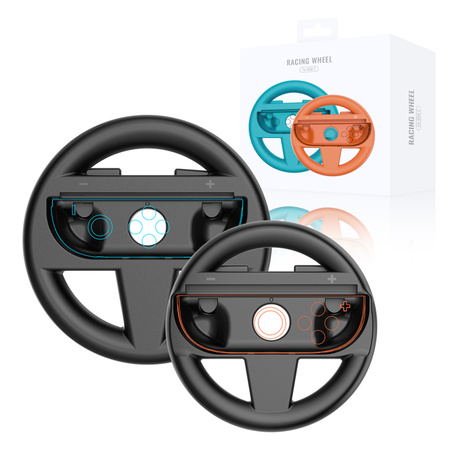 New 2-in-1 Pack Wireless Racing Wheel Controller Compatible for Nintendo Switch Game Accessories Pair Steering Wheel Handle