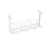 DS4944 Support de rangement pour prise adhésive Cordon de fil Multiprise Organisateur Étagère Suspendue Sous le plateau de gestion des câbles de bureau