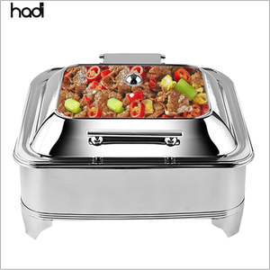 HADI 9 litres <span class=keywords><strong>en</strong></span> acier inoxydable <span class=keywords><strong>Pyrex</strong></span> verre chauffe-<span class=keywords><strong>plat</strong></span> hydraulique électrique Induction chauffe-aliments équipement de cuisine usage hôtelier - Product Image 2
