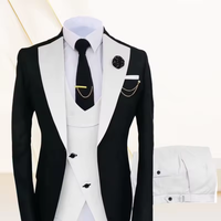 Costume 3 pièces élégant et décontracté pour homme, coupe ajustée, blazer et veste de smoking pour gentleman, collection 2026
