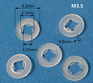 M2 M2.5 M3 M3.5 M4 <span class=keywords><strong>M5</strong></span> Tùy Chỉnh Sao Khóa Nylon Vòng Đệm Nhựa Phẳng Chống Mất Giữ Máy Giặt - Product Image 2