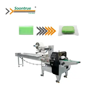 handmade solid laundry dishwashing soap bar horizontal pillow filling and packing machine with auto feeder