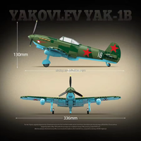 Kit de modèle en plastique neuf de l'Avion de chasse historique Yak-1B de l'Armée de l'Air soviétique de la Seconde Guerre mondiale, ensemble de blocs de construction DIY, avion de combat historique