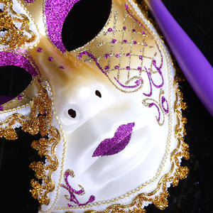 Maschere Veneziane Personalizzate HLC con Bastone, per Carnevale Romano, Halloween, Feste a Tema Venezia e Italia, Produttore di Maschere per Feste - Product Image 3