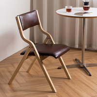 Chaises de salle à manger en bois de style rétro design pliable pour cuisine famille apprentissage thé boutiques jeux de société meubles de restaurant