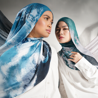 Hijab chinois le plus populaire, foulards hijab personnalisés, doux, circulaires, élégants, classiques, blancs, imprimés, en modal.
