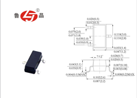 Transistor bipolaire LuJing de qualité automobile AEC-Q101 IATF 16949 MMBT2222AQ SOT-23 Icm 1100mA