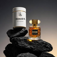 Flacon de Parfum en Verre Rond de Luxe Haut de Gamme Unique Sertissable 30ml 50ml 100ml Bouteilles de Parfum Vides avec Emballage Boîte
