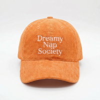 Topi Corduroy 6 Panel Bordir Logo Custom, Model Snapback Tanpa Struktur