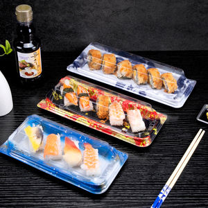 Caja de <span class=keywords><strong>Sushi</strong></span> Comercial para Llevar, Estilo Japonés, de un Solo Uso, con Tapa Alta Transparente, Impresa, Rectangular - Product Image 2