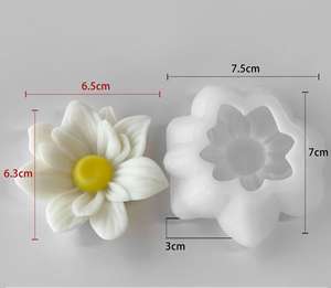 Moules à bougies à fleurs décoratives Fabriquez votre propre <span class=keywords><strong>cire</strong></span> <span class=keywords><strong>parfumée</strong></span> Bougies florales en résine Moules à bougies en <span class=keywords><strong>cire</strong></span> florale - Product Image 6