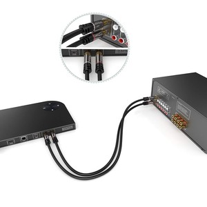Câble coaxial RCA mâle-mâle CableDirect 3m - Câble audio stéréo - Qualité sonore impeccable et résistant aux chocs - Pour caissons de basses, amplificateurs, maison - Product Image 2