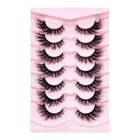Faux cils réutilisables en bande complète pour un look effet fourrure de vison, stable, pour 8-18mm, plusieurs paires, maquillage naturel des yeux, vente au détail pour salons