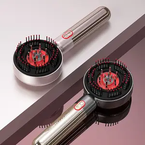 Neue Haarwachstumsbürste Kosmetikprodukt EMS Vibration Kopfhaut-Massagebürste Rotlicht Therapie Heizung elektrischer Massagekamm