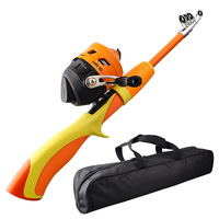 Canne à pêche spinning complète pour enfants, mini, 1,3 m, en fibre de verre, 5 sections, action rapide, pour la pêche en ruisseau en extérieur - Offre Spéciale