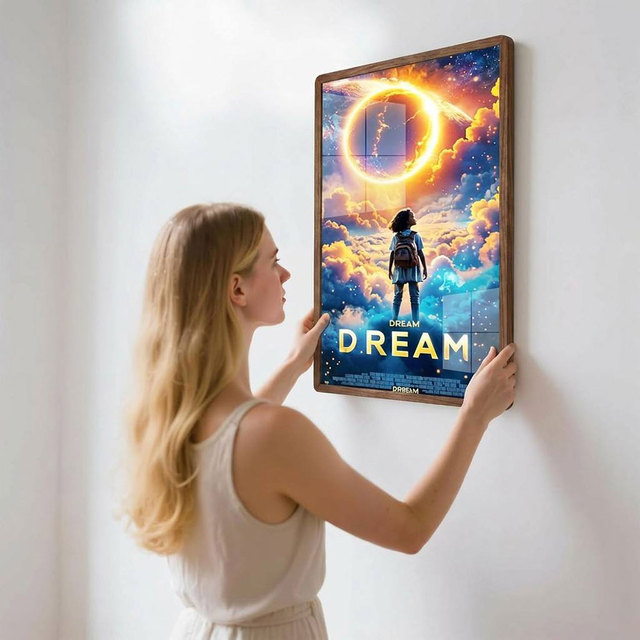 Real Wood Digital Photo Frame  WiFi Smart Electronic Picture Frame Wooden Frame LCD Advertising Display for Home Decor Gift