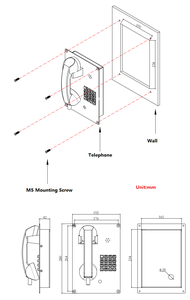 Teléfono de Prisión Resistente al Vandalismo, Teléfono de Emergencia, Teléfono para Subestaciones, Teléfono Marino KNZD-07-K13, Buen Precio de Fabricante - Product Image 2