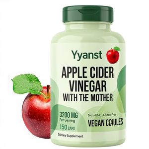 Cápsulas de Vinagre de Sidra de Manzana OEM con la Madre, 3200mg por Porción, Veganas, Sin OMG, Sin Gluten, 150 Cápsulas - Product Image 1