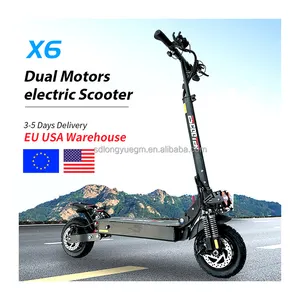 Potente 1200W * 2 Motor dual 10 pulgadas Neumático todoterreno 48V/52V Scooter eléctrico plegable para adultos Dos ruedas E-scooters plegables