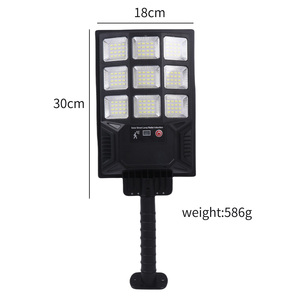 Lampione 200w esterno IP65 LED a energia solare impermeabile integrato con corpo ABS - Product Image 5