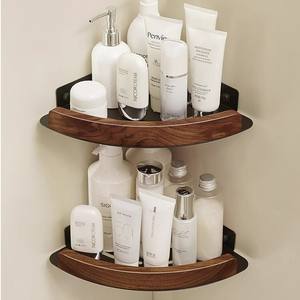 Étagère de rangement pour toilettes en bois et aluminium au design moderne, durable, sans perçage, pour salle de bain, hôtel, appartement, école, usage extérieur - Product Image 3