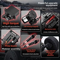 WLtoys 184023 Voiture de montagne électrique 4x4 à l'échelle 1/18 avec boîte de vitesses mécanique, GPS et commutation métallique entre les vitesses basse et haute, 4 roues motrices, pour la route