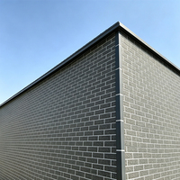 Panneau en métal imitation brique, sculpté, imperméable, isolation thermique, matériau de revêtement mural extérieur