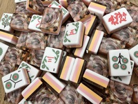 Wasserfeste Acryl-Steine Modernes Luxuriöses Amerikanisches Mahjong-Set Sonntags-Spielgeschenk für 4 Spieler