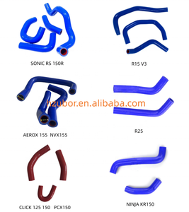 निंजा Kr150 मोटरसाइकिल रेडिएटर नली सिलिकॉन स्कूटर वाटर पाइप मोटरबाइक कूलिंग सिस्टम शीतलक पाइप कॉलर - Product Image 2