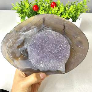 กระจุกคริสตัลพลอยธรรมชาติ,แกะสลักคลัสเตอร์<span class=keywords><strong>จิ้งจอก</strong></span><span class=keywords><strong>เก้า</strong></span><span class=keywords><strong>หาง</strong></span>อเมทิสต์ - Product Image 2