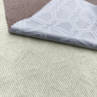 Tissu en cuir PU fin avec support tricoté 135GSM, toucher doux, anti-moisissure