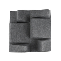 Panneaux acoustiques 3D en PET haute densité en fibre de polyester recyclée, dalles insonorisantes pour cinéma et revendeurs (vente en gros)